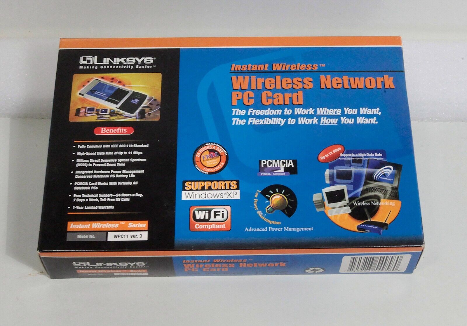 Linksys Instant Wireless Network PC Card WPC11. Version 3 Brand New open box