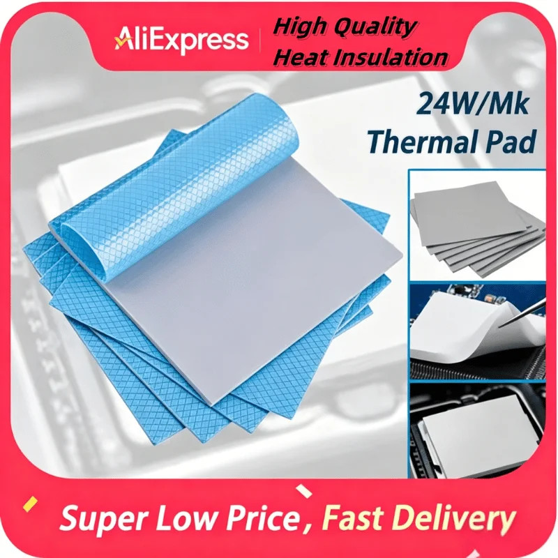 Thermal Vida 24W Mk Pad 80x40mm 100x100mm GPU CPU Radiator Cooling Conductive