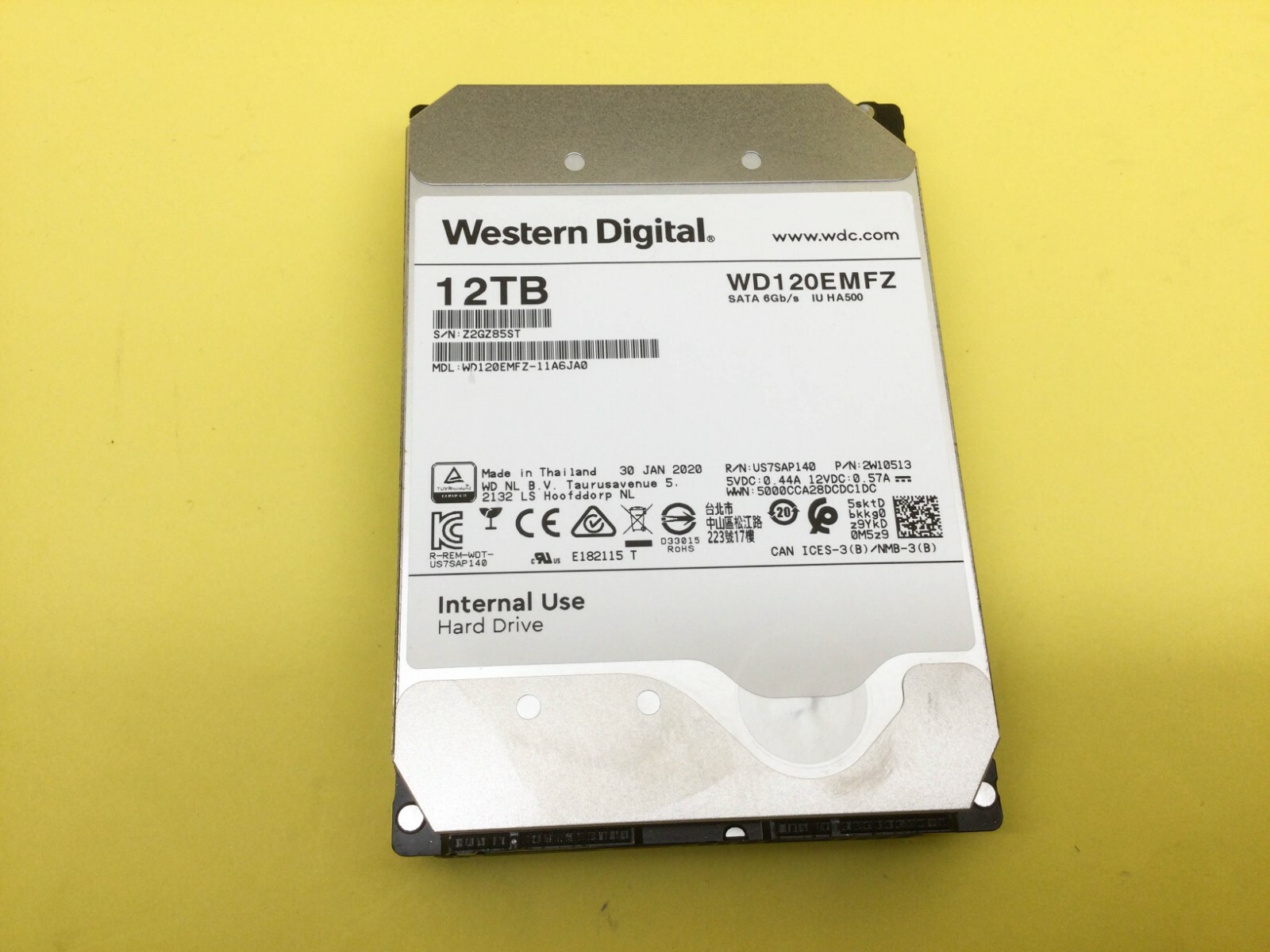 WD 12TB 5400 RPM SATA 6Gb/s 3.5in Internal Hard Drive WD120EMFZ