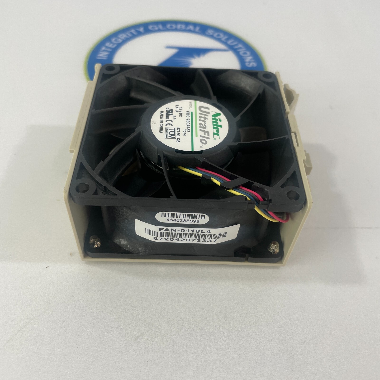 Lot of 2 - Supermicro FAN-0118L4 80 x 80 x 38 mm 9.5K RPM 4-pin PWM Fan