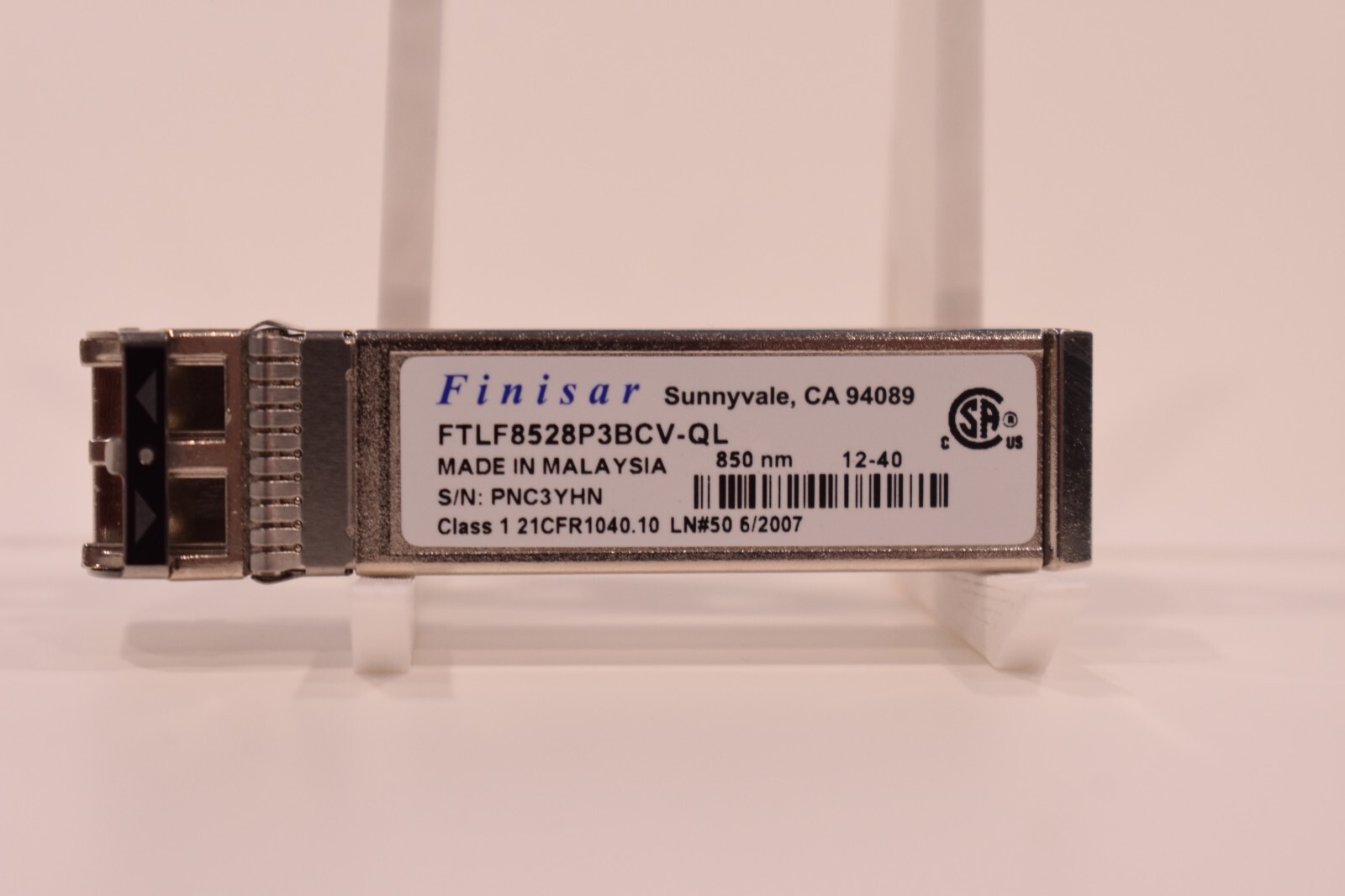 Finisar FTLF8528P3BCV-QL 8GB 850nm Multimode Datacom FC SFP+ Transceiver