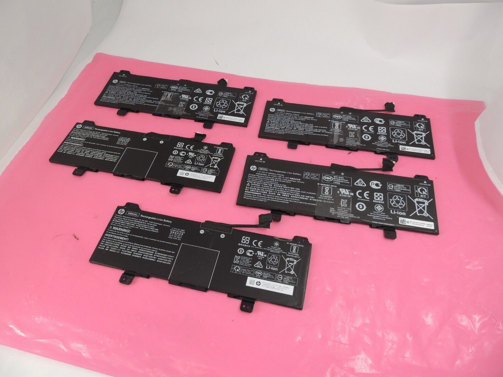 Lot of 5  HP  chromebook G6,G7, G8  , 14   Battery 7.7V  GB02XL  L42583-002