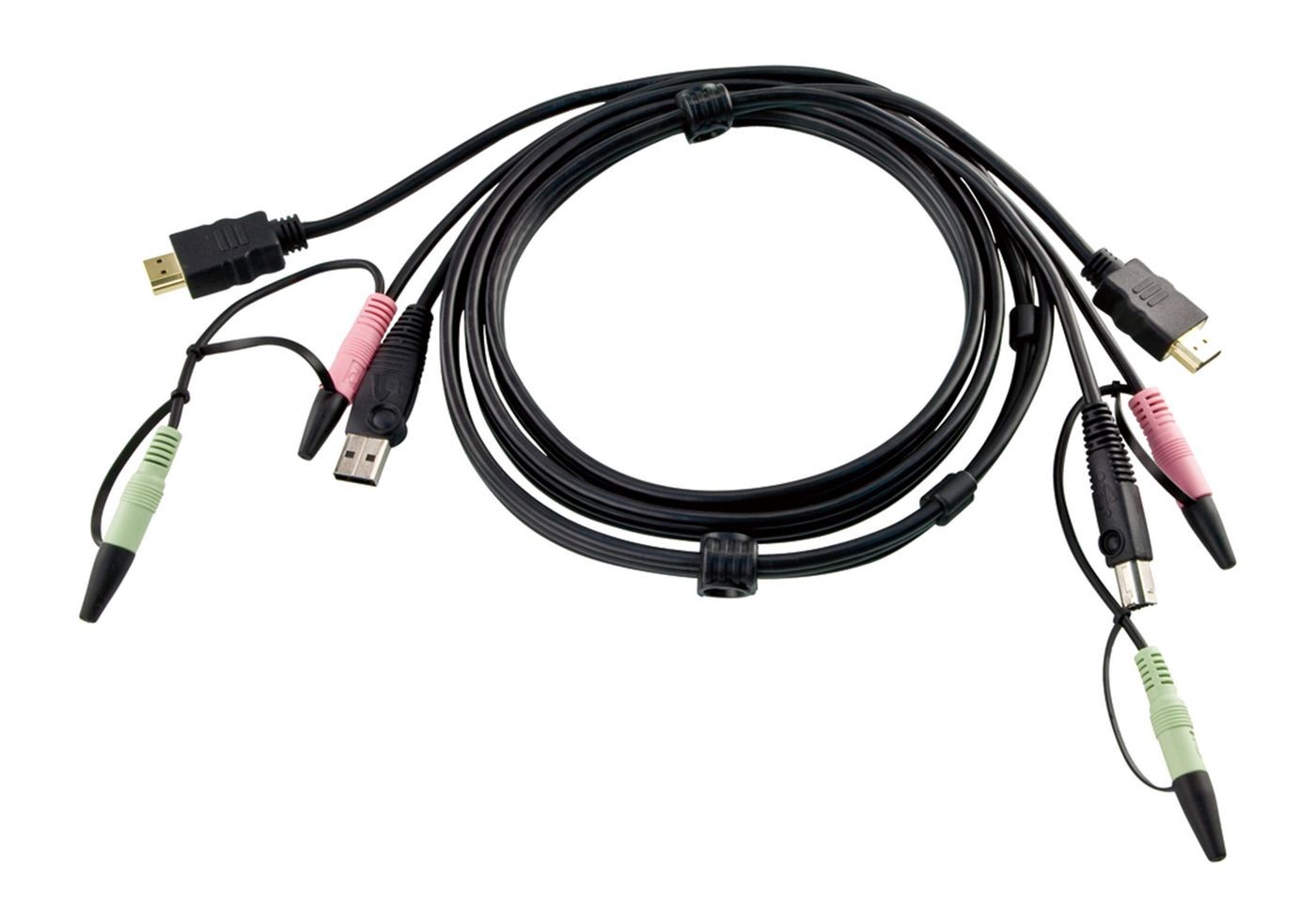 Aten 2L-7D02UH 784594 USB HDMI KVM Cable 1.8m 2L-7D02UH, 1.8m, Black, HDMI, ~E~