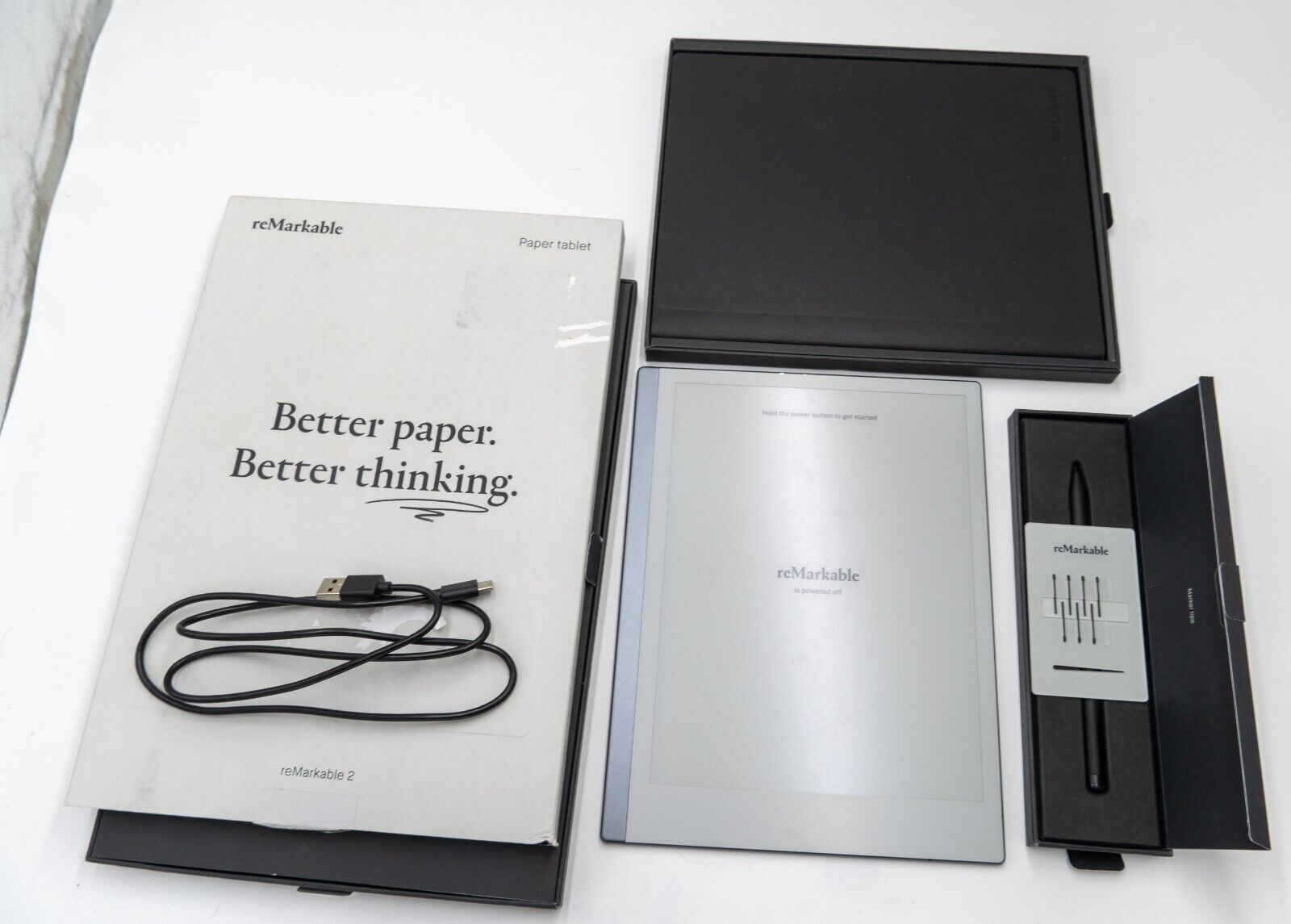 reMarkable 2 RM110 Digital Paper Tablet with Marker Plus & Book Folio Bundle