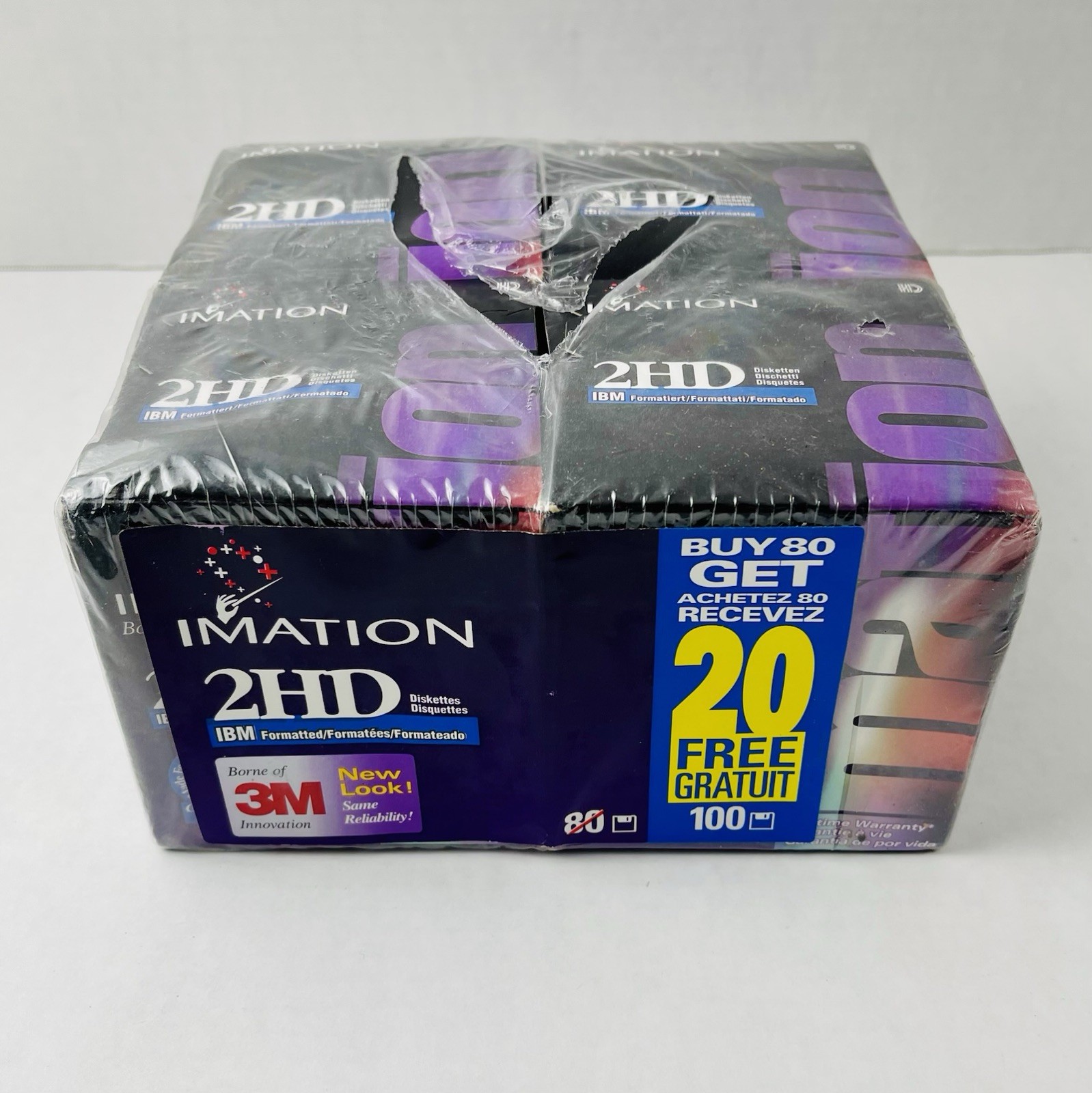 Imation 3.5" Floppy Disks 2HD IBM Formatted Diskettes NOS Block Of 100