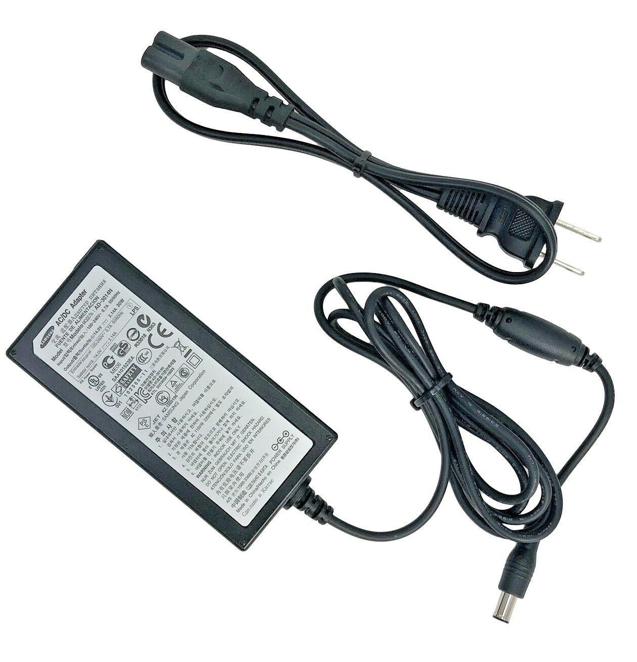 Original AC Adapter PS30W-14J1 30W 14V Power Supply Cord for Samsung Monitor OEM
