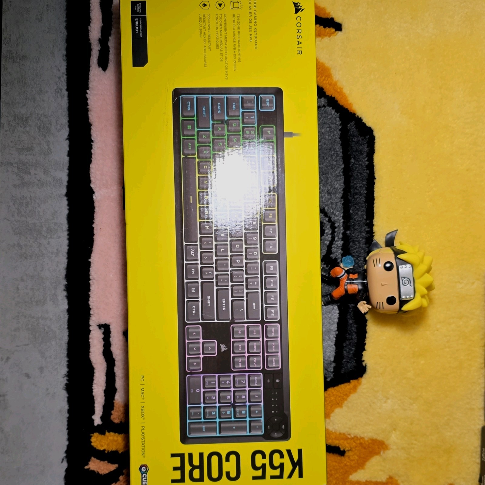 Corsair K55 CORE RGB Illuminated Gaming Keyboard Programmable Spill Black