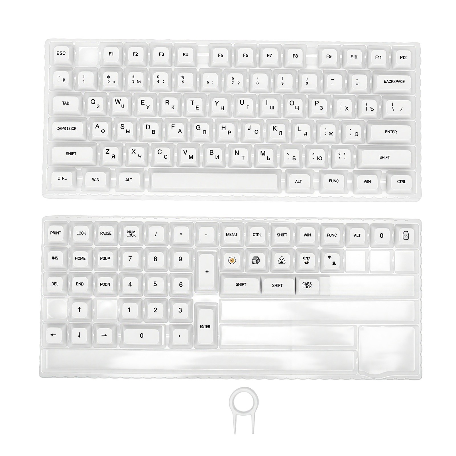 120 Keys PBT Keycaps Set MX Switch XDA Profile Russian Keycaps For Wired Me LPGL