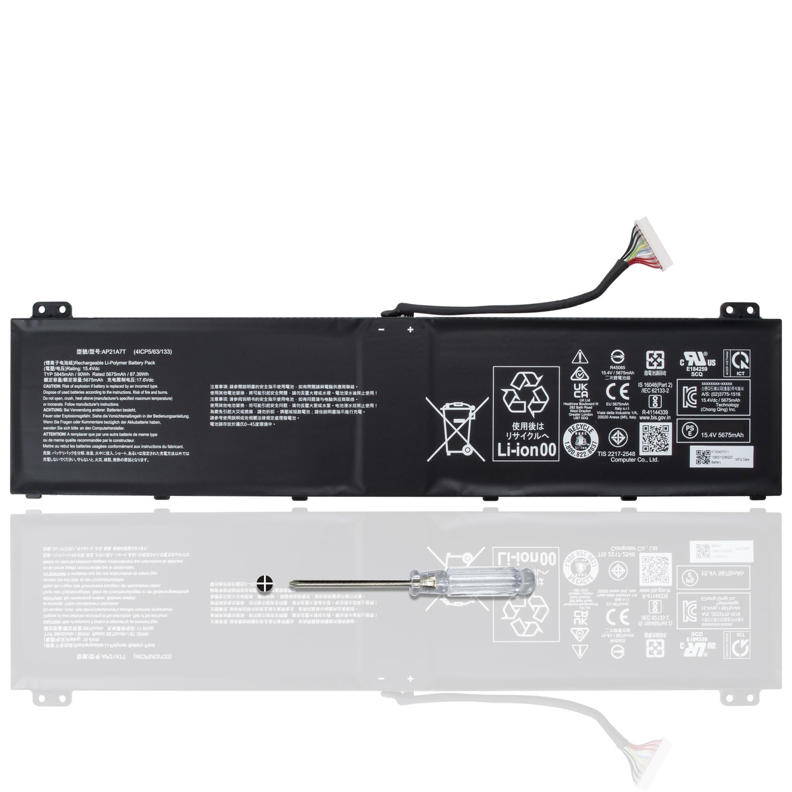 AP21A7T AP21A8T Laptop Battery for Acer Nitro 5 AN517-55 Helios 300 PH317-56 ...