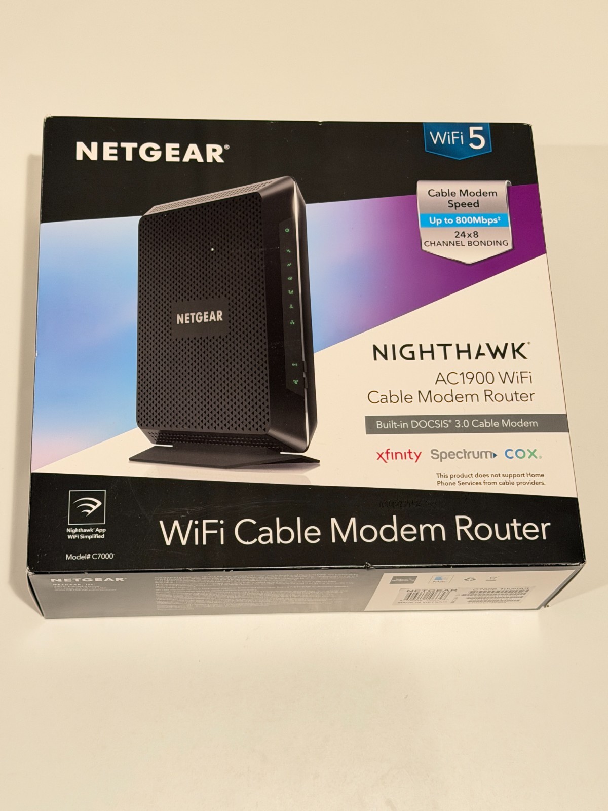 NETGEAR Nighthawk AC1900 Wi-Fi 5 802.11ac Wireless Router C7000-100NAS