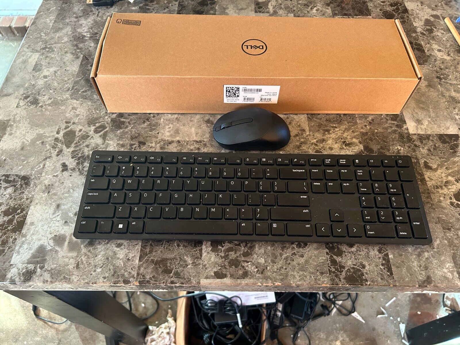 Dell Pro KM5221W Wireless Keyboard & Mouse - Black (Open Box) With battery