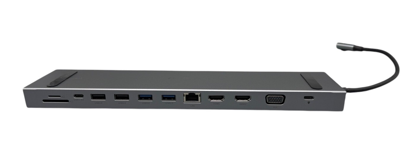 TOTU Docking Station 13 in 1 USB C Docking Station Dual 4K HDMI TT-DC005 - GREY