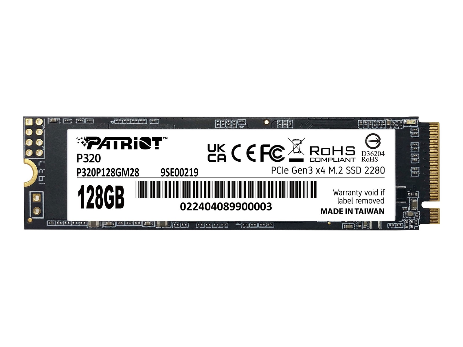 PATRIOT P320 SSD 128GB NVMe M2 2280 P320 SSD 128GB Internal P320P128GM28