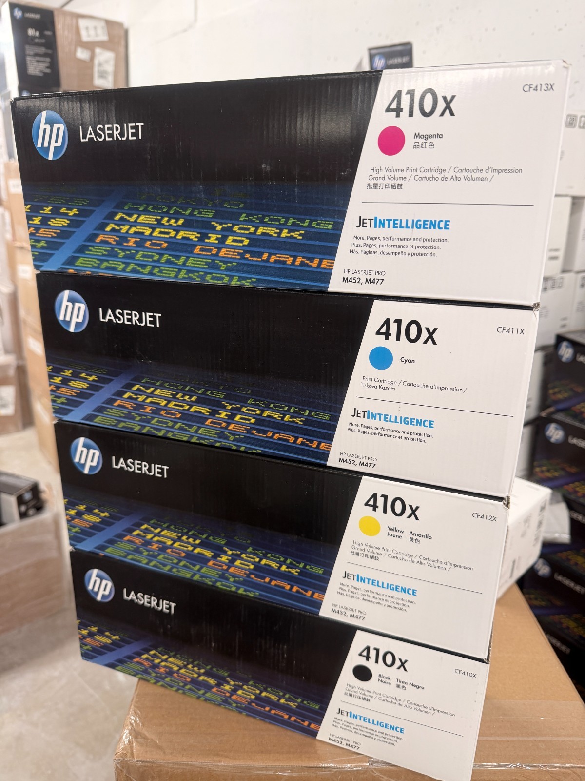 Genuine HP 410X Toner Cartridge High Yield 4 Color Set Fast Ship From NJ