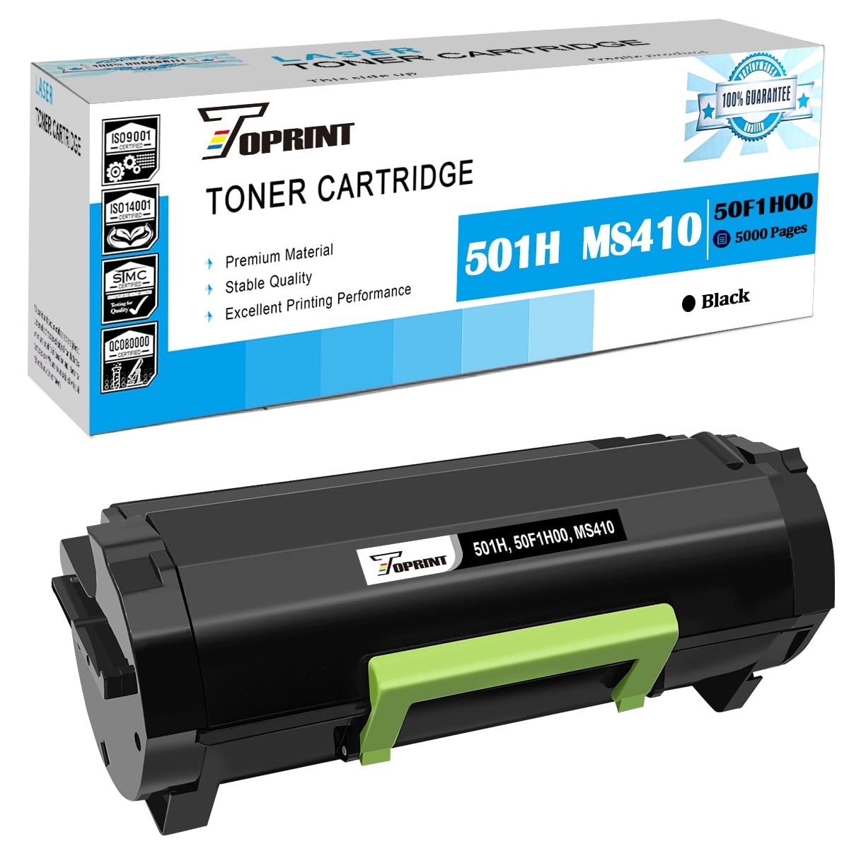 High Capacity Toner Cartridge Black 5000 Pages for Lexmark 501H 50F1H00