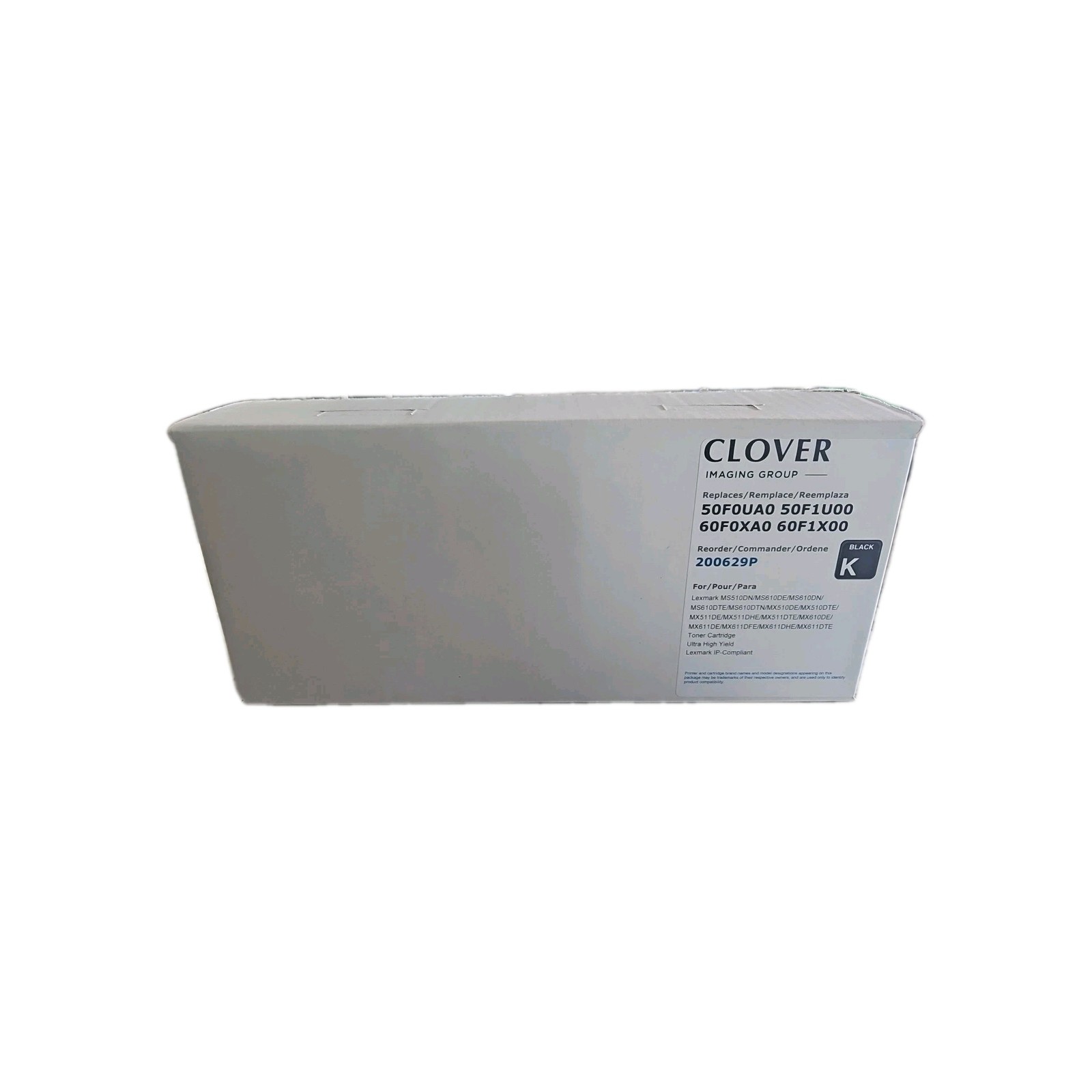 Clover Black K Toner Cartridge 200629P New Box 