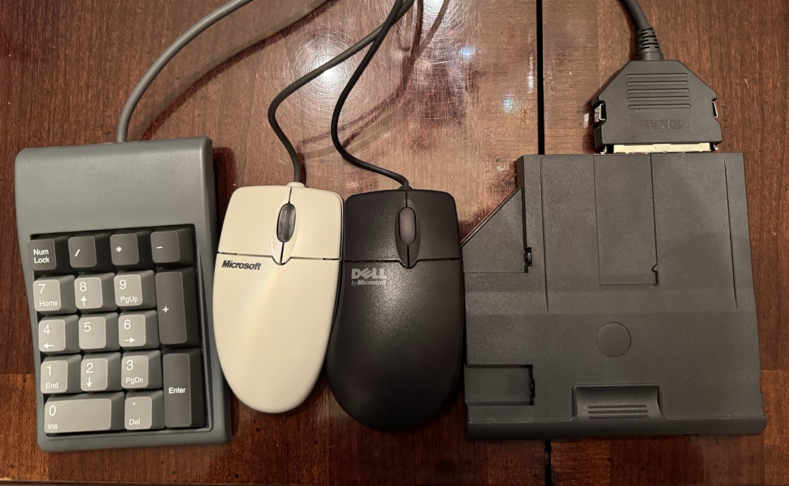 Vintage Computer Accessories / PS2 Mouse / Number Pad / Floppy Disk Drive Module