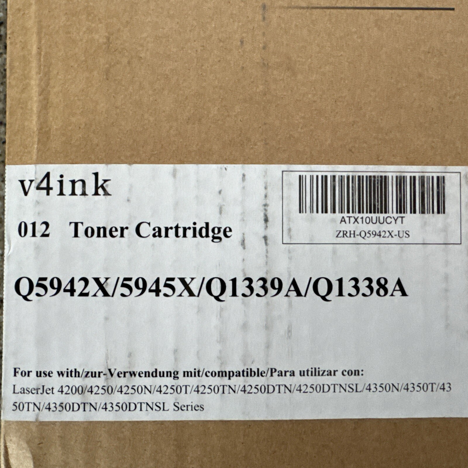 RT Q1338A 38A  Q5942X 42X Renewable Toner Cartridge 1PK  ForHP LaserJet Printer