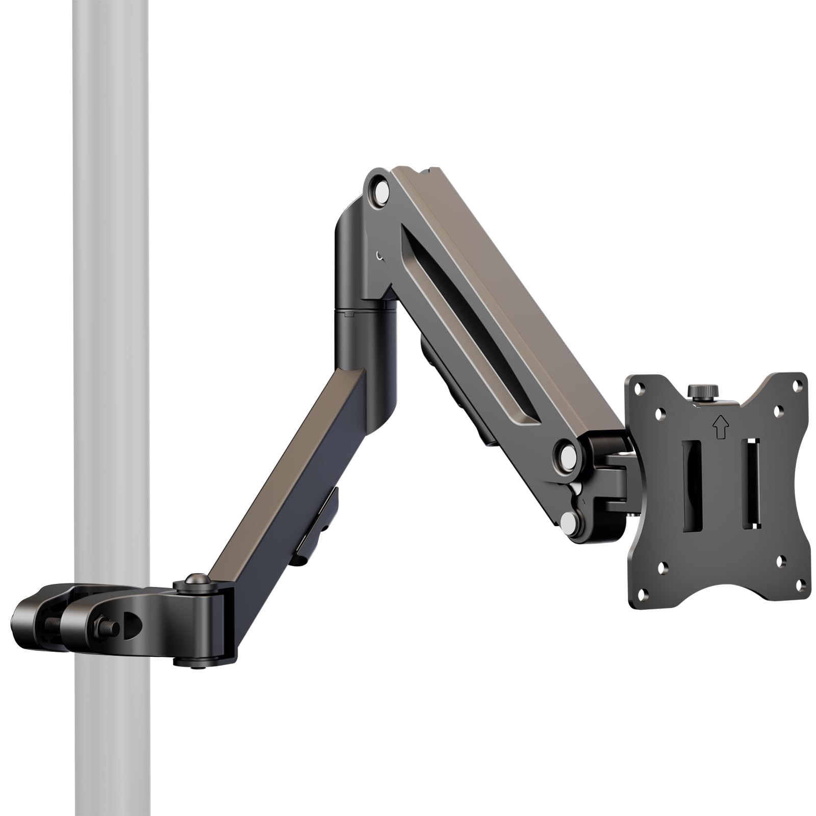 Height Adjustable Pole Mount Monitor Arm for 17"-32" with Gas Spring