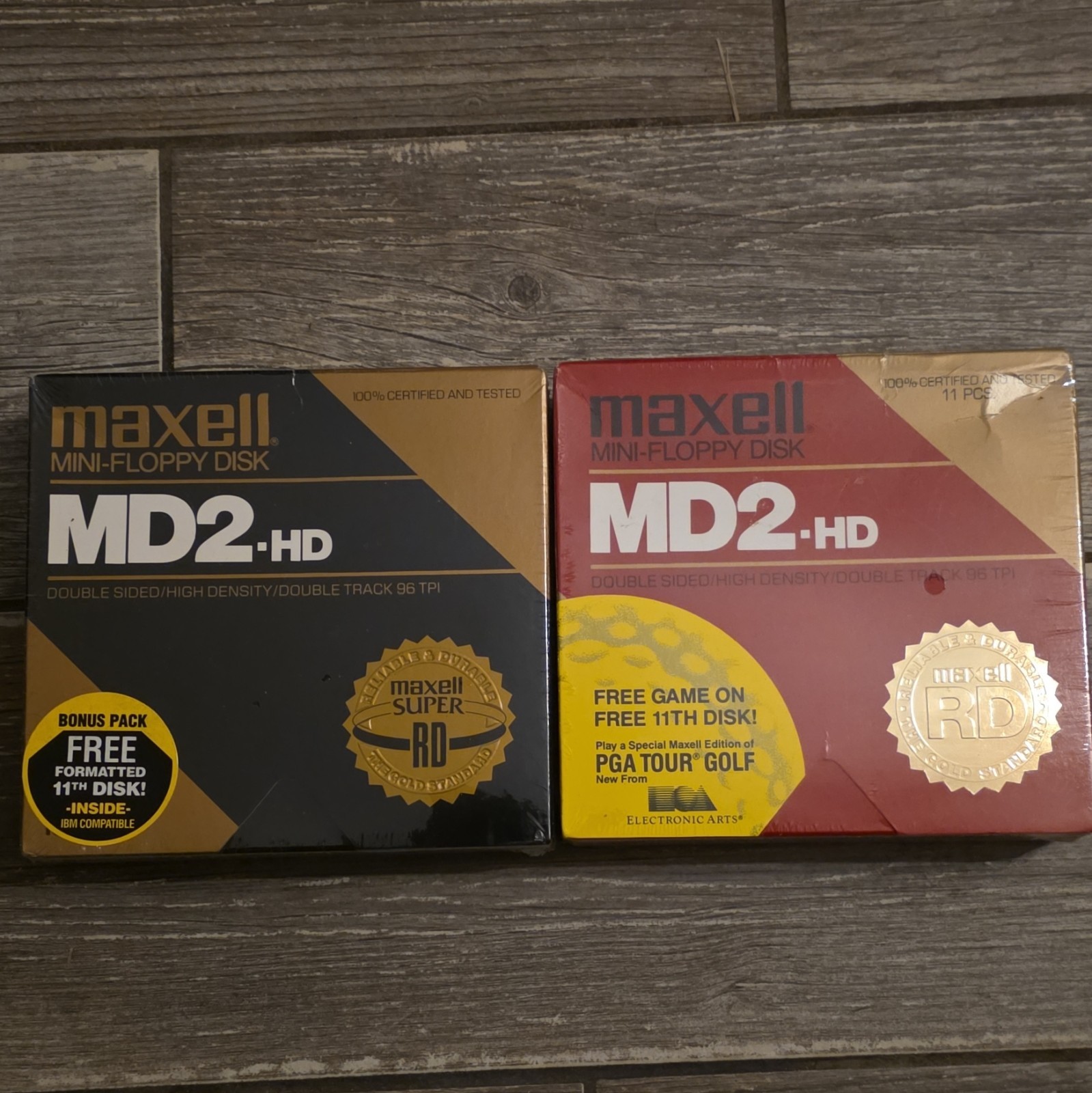 Maxell MD2-HD Mini Floppy Disks Lot of 2 2.8MB Double Sided High Density