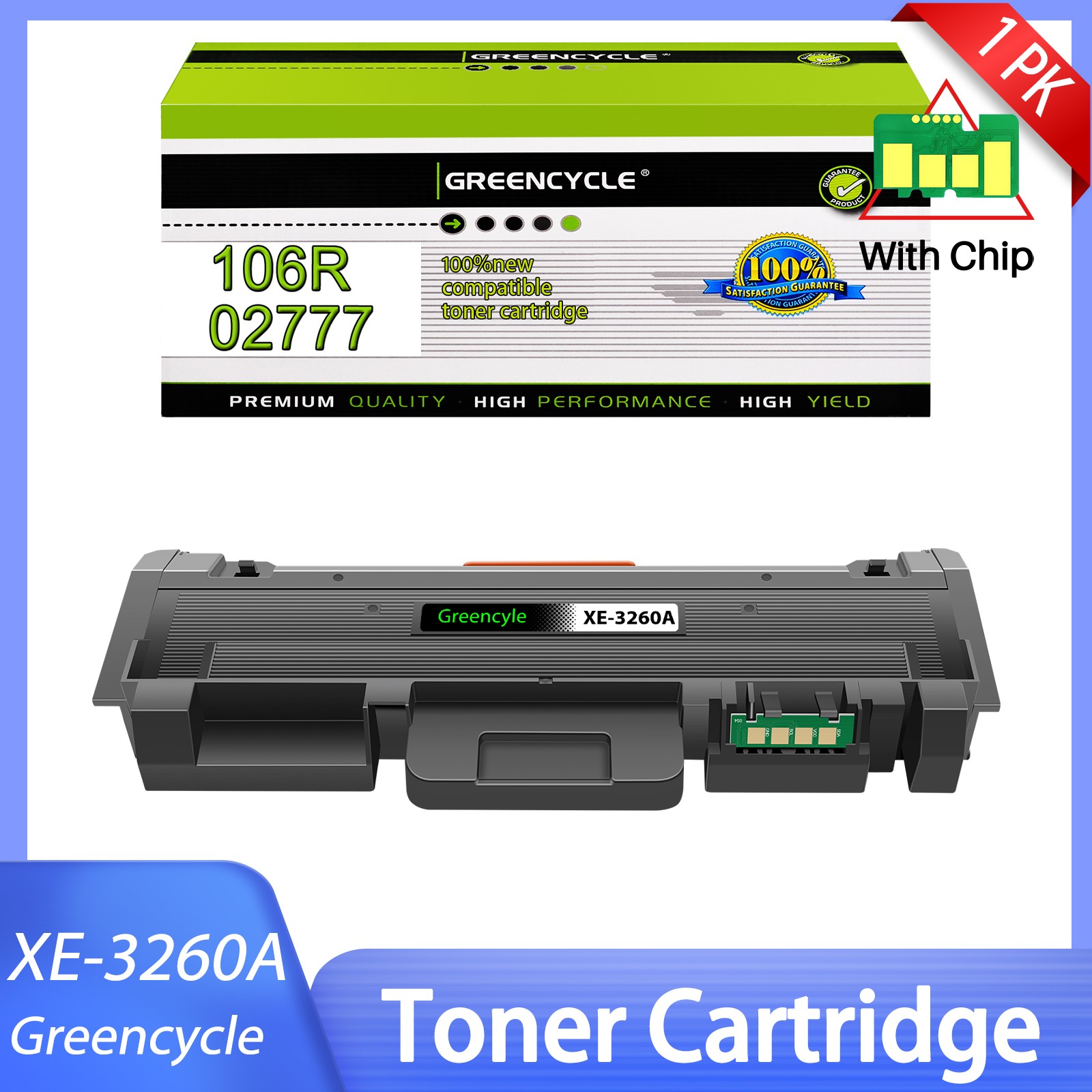 Xerox 106R02777 Black Toner Cartridge Compatible With Xerox Phaser 3260 3260DI