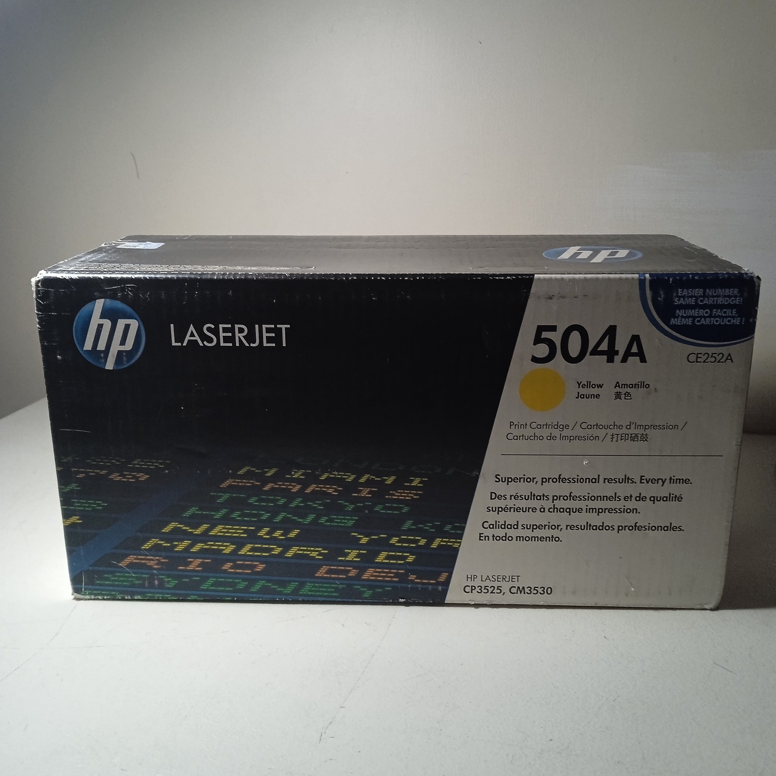 HP CE252A (504A) Yellow Toner Cartridge - NEW SEALED
