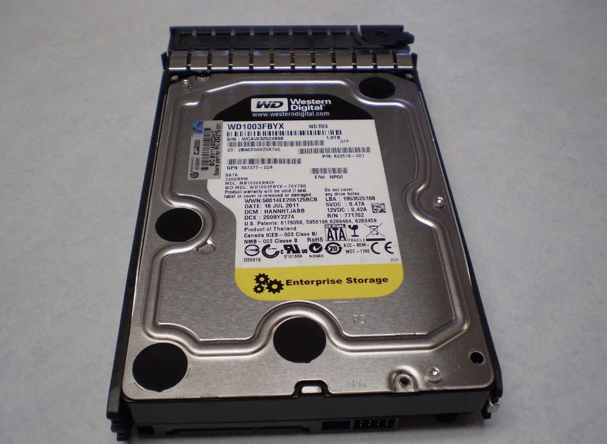 454146-B21,454273-001  HP 1TB 7.2K HP MDL SATA HARD DRIVE