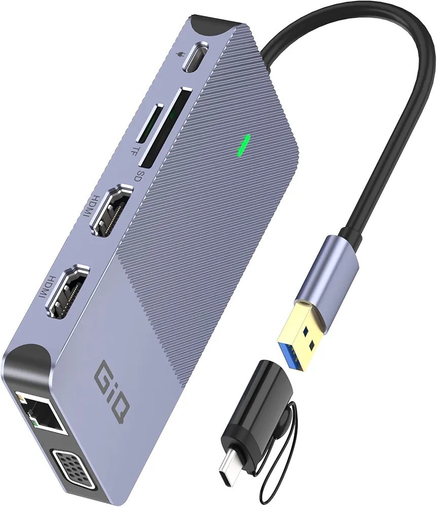GIQ Mini USB Docking Station Compatible With USB3.0 - New (open Box)