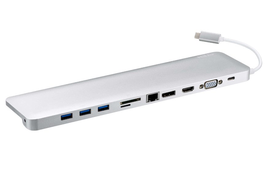 aten UH3234 USB-C Multiport Dock station pc with Power Pass-Through