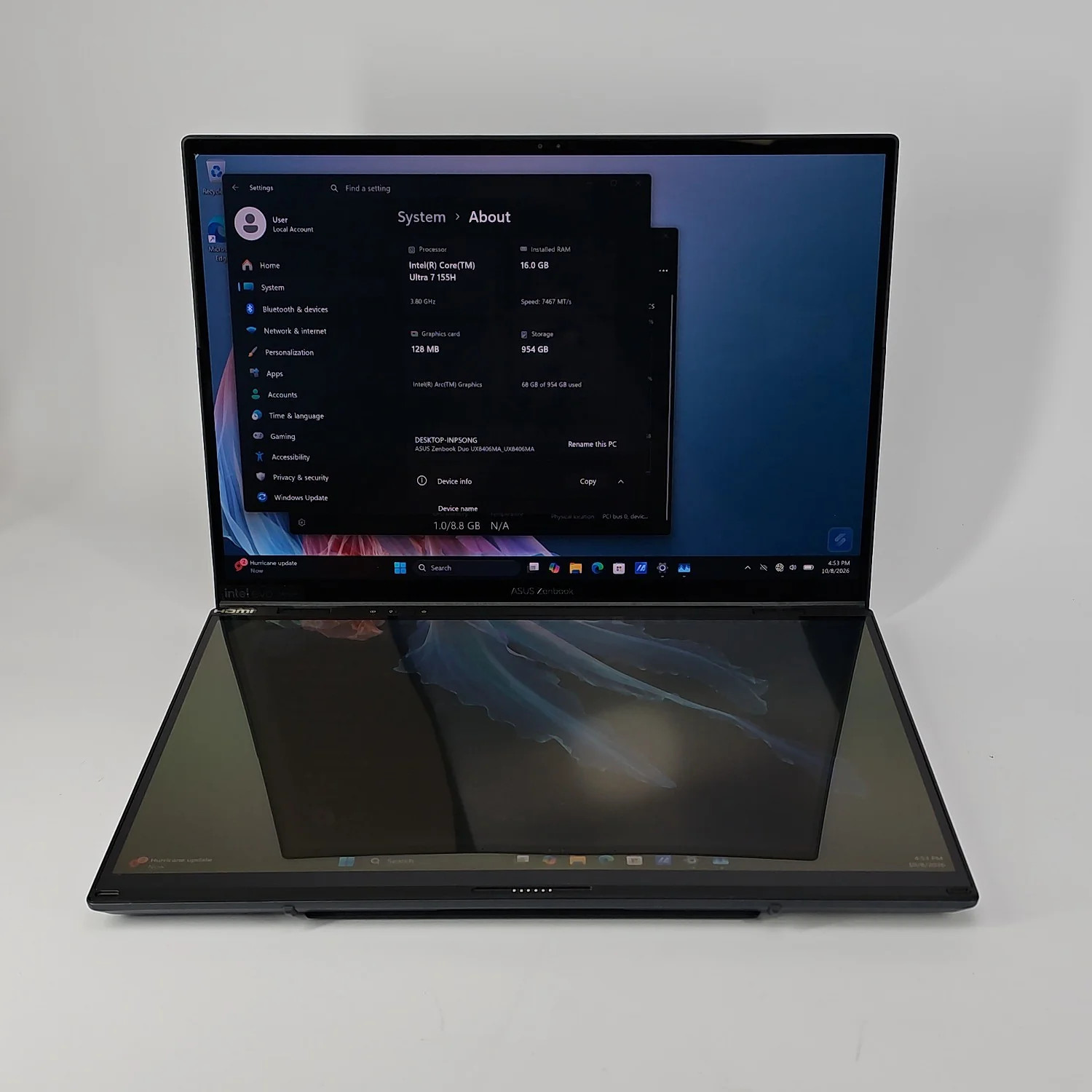 Asus Zenbook Duo UX8406MA 14" Core Ultra 7 155H 3.8GHz 16GB RAM 1TB SSD READ