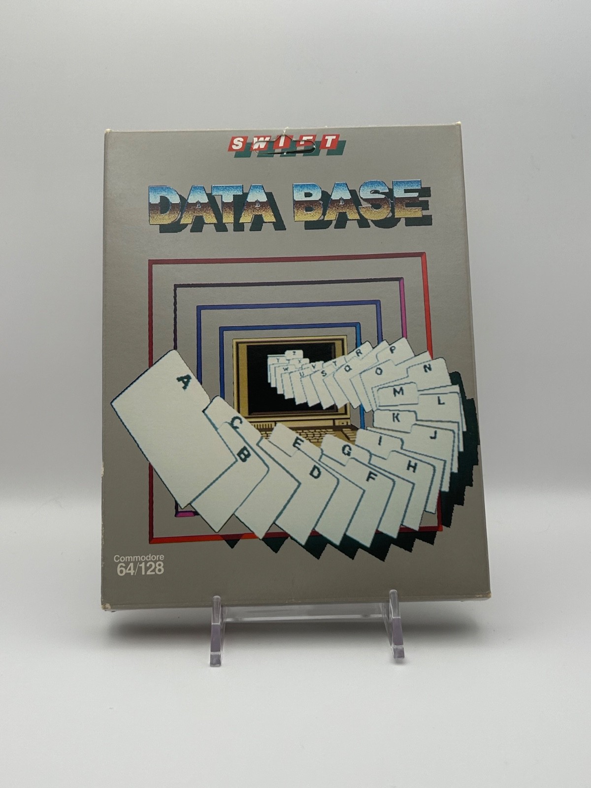 Commodore Swift Data Base 64/128 1988 - BOX AND MANUAL ONLY - NO SOFTWARE