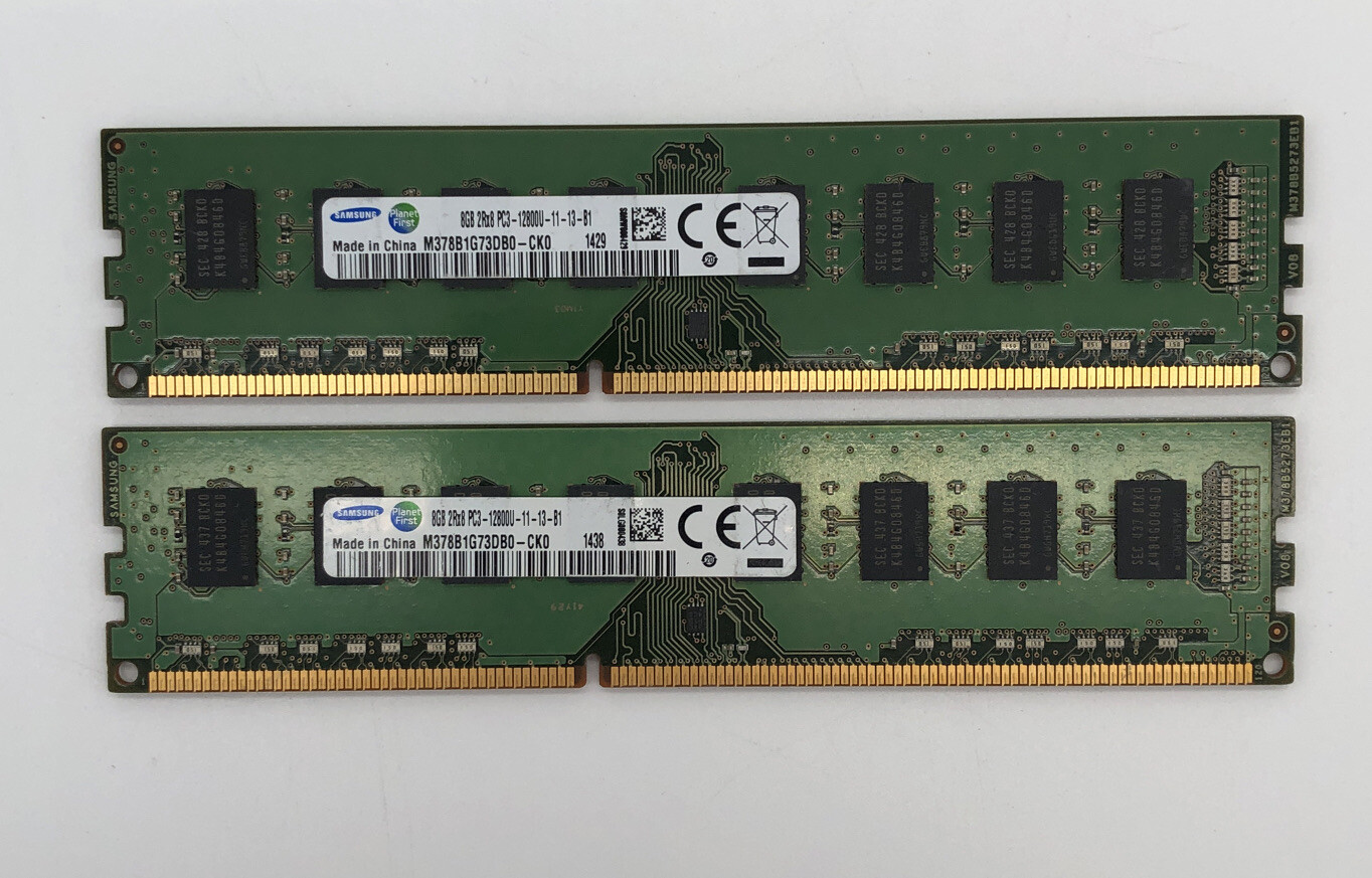 SAMSUNG M378B1G73DB0-CK0 - 16GB (2X8GB) - PC3-12800 - DDR3 RAM