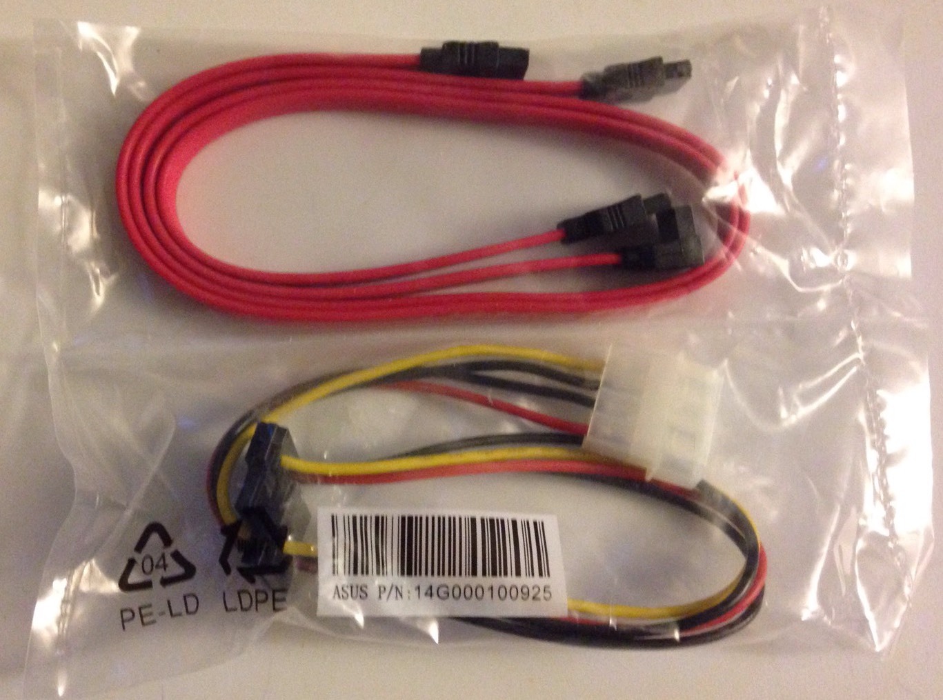 NEW ASUS OEM SATA CABLE(X2) & SATA TO POWER CONNECTOR CABLE - P/N:14G000100925