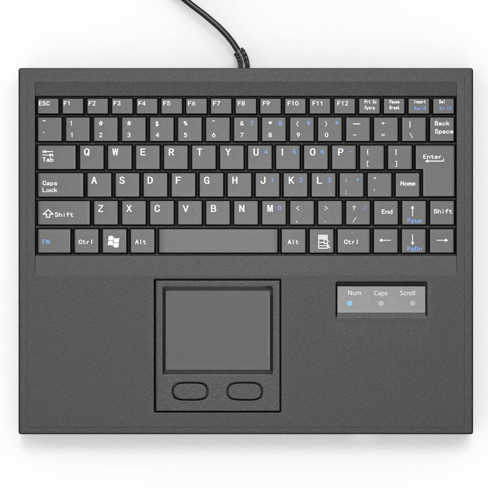 E-SDS Waterproof Industrial Machine Keyboard with Touchpad Mini balck 