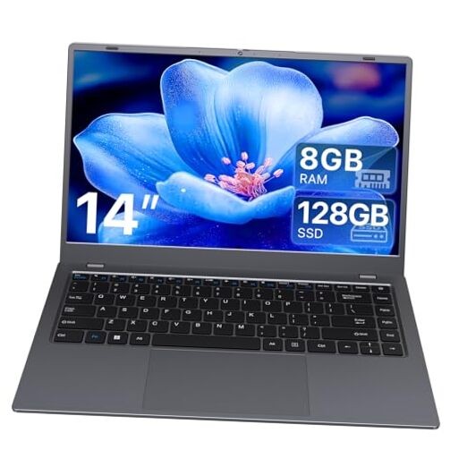 Laptop 14 Inch, 8GB RAM, 128GB SSD 8.0 GB 14 Inches Space Gray 128.0 GB
