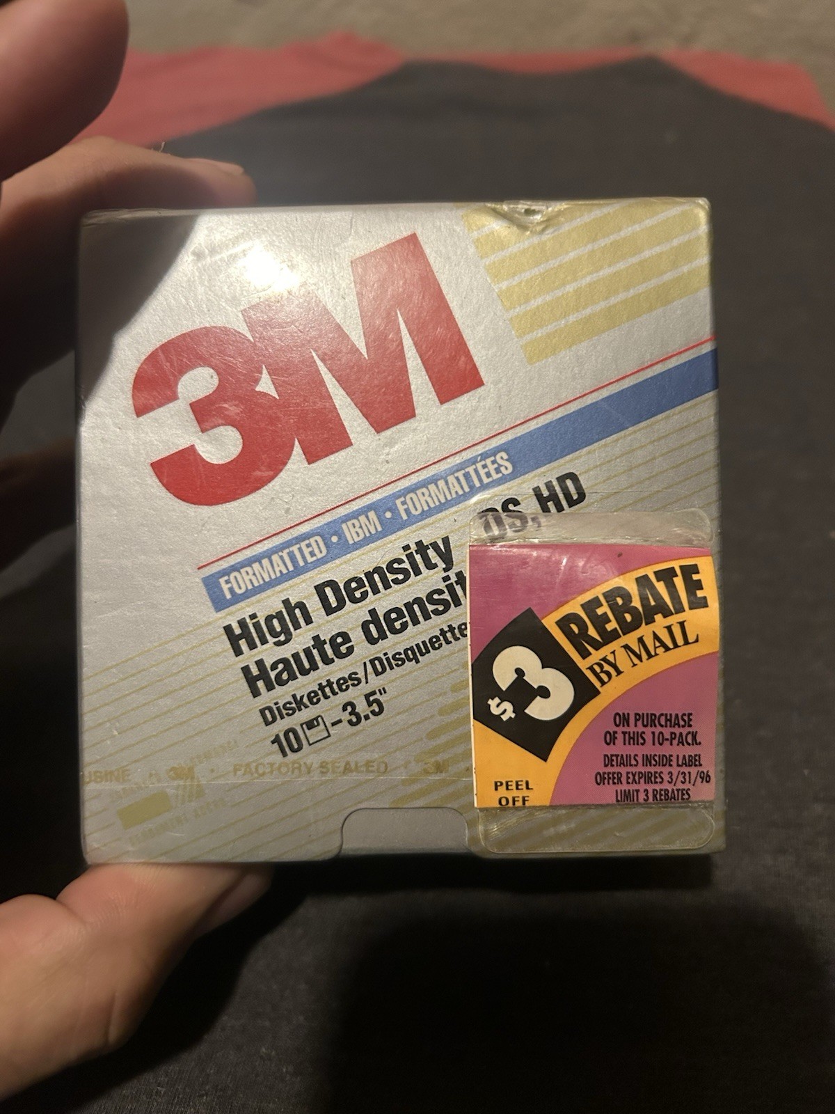 3M Imation 3.5" Diskettes 10 IBM Formatted DS HD Floppy Disk NOS 1994 Sealed New