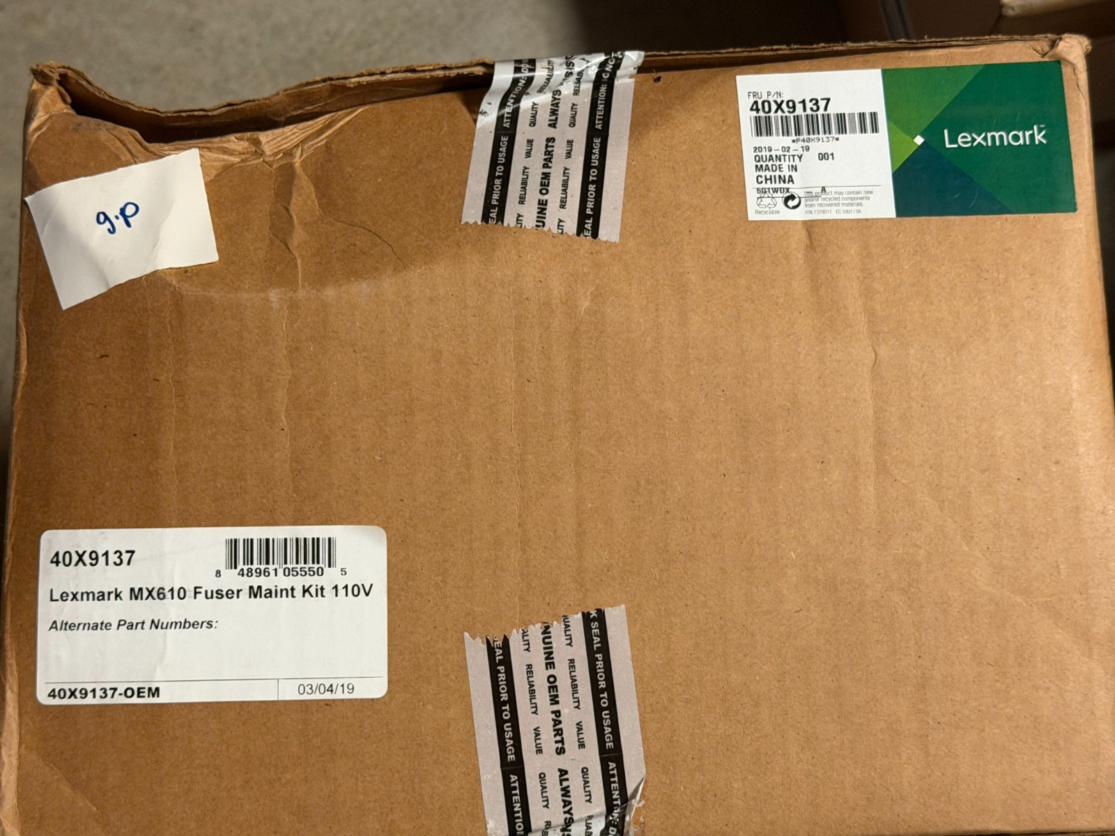 NEW Lexmark 40x9137 FUSER MAINTENANCE KIT MX610 MX611 MX617 XM3150