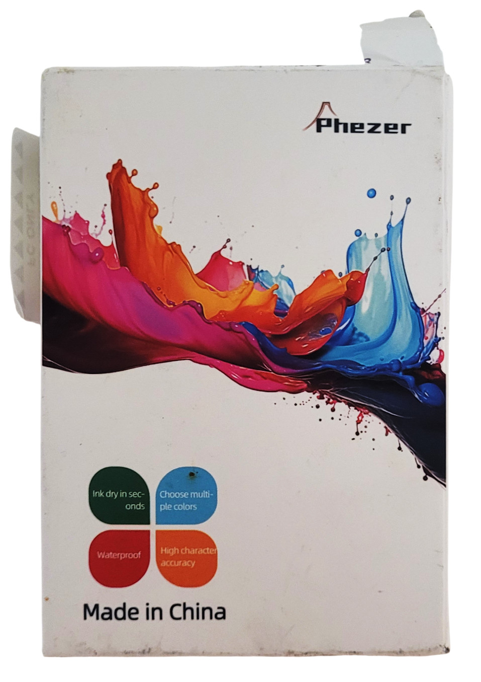 Phezer PS100(M) Black Quick Dry Solvent Ink Cartridge New-Open Box