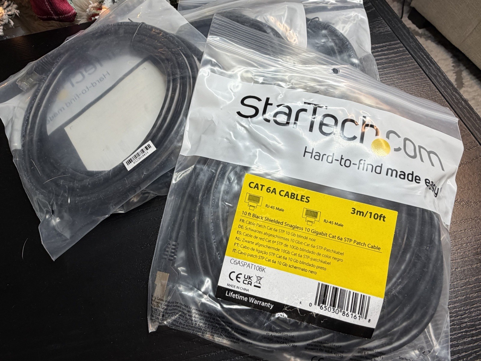 StarTech Cat6a Ethernet Cable 10ft Shielded STP RJ45 10Gb Network LAN New 