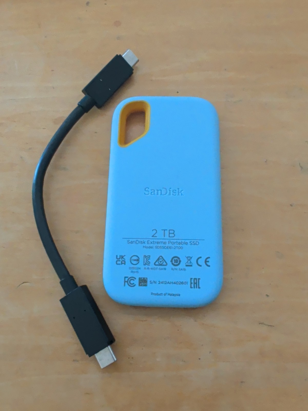 SanDisk Extreme Portable SSD - 2TB - SDSSDE61-2T00