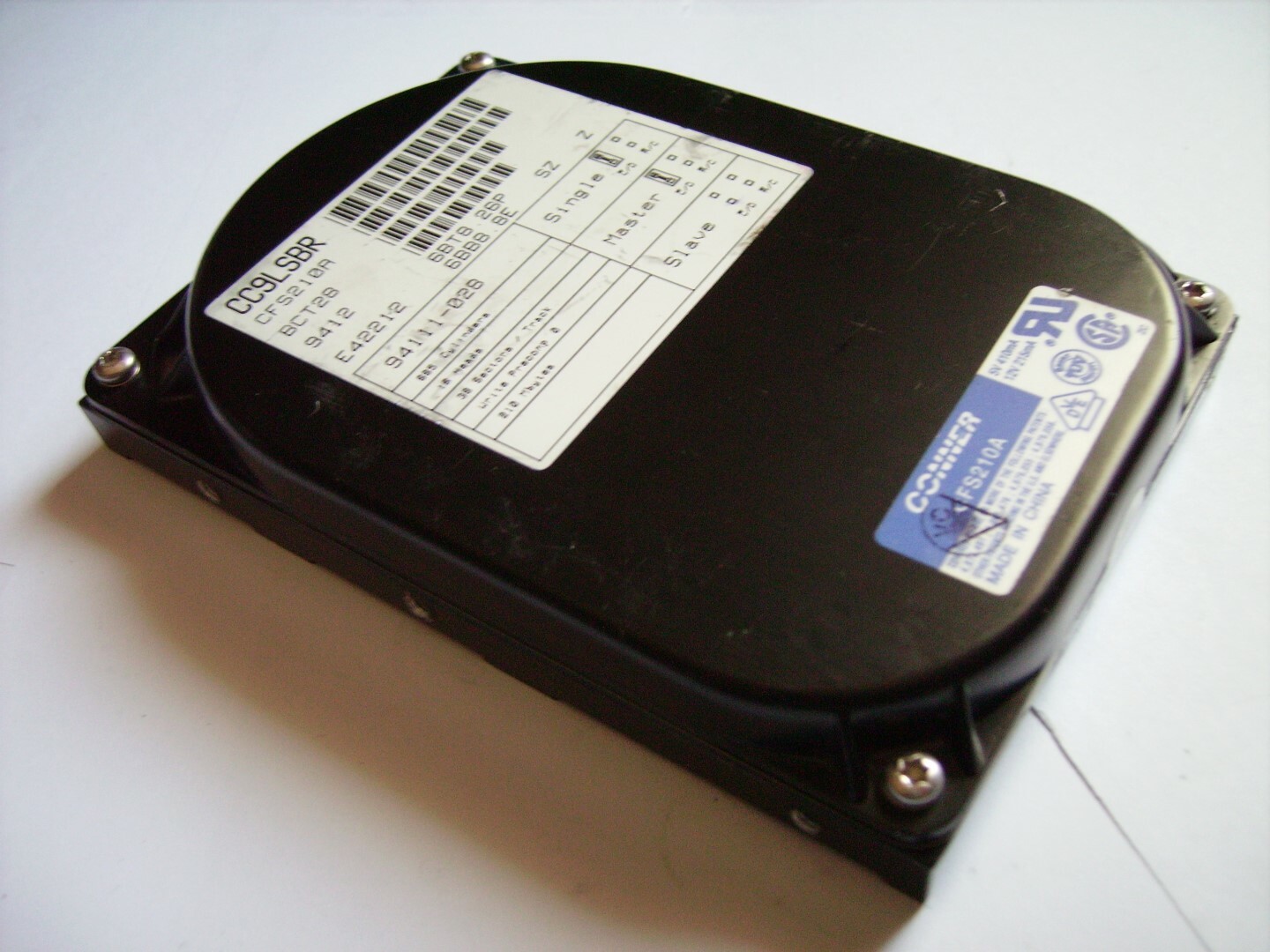 Conner Peripherals 210MB - CFS210A 3.5"  IDE HARD DRIVE VINTAGE RARE TESTED