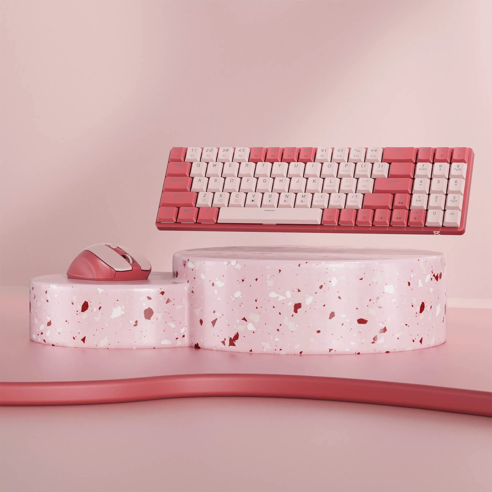 Red Dragon BS-8772RP Red Wireless Keyboard and Mouse Combo