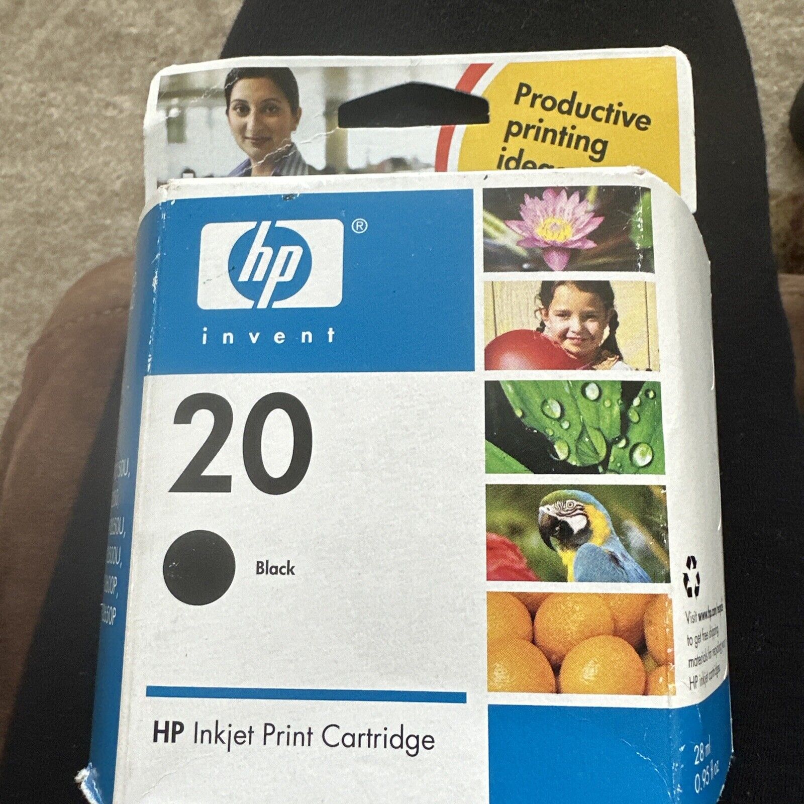 Hewlett-Packard HP 20 Inkjet Black Ink Print Cartridge EXP 11/2007 Expired