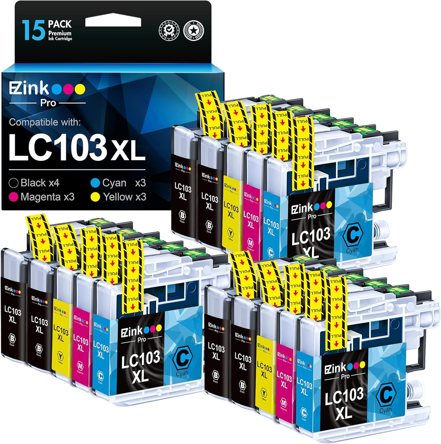 LC103 LC103XL Compatible Ink Cartridge Replacement for Brother LC103 XL LC103XL
