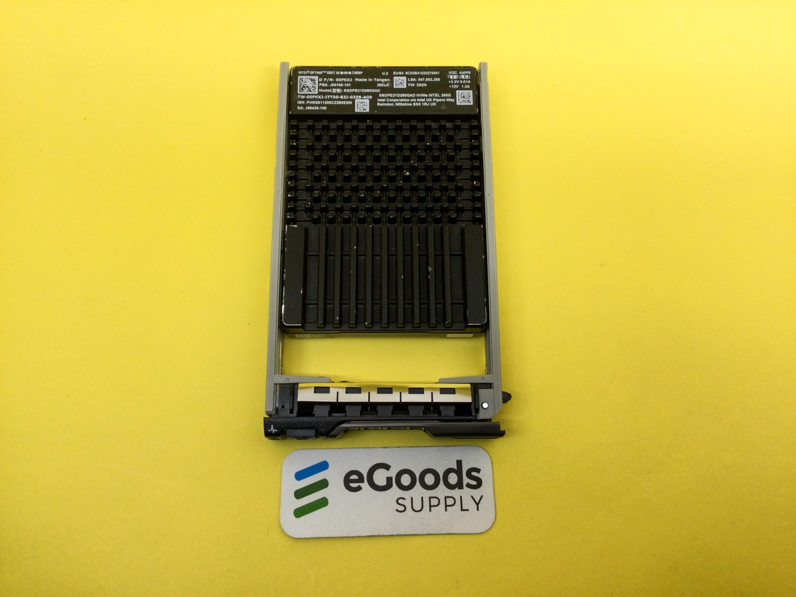 0FKXJ Dell Intel Optane 905P 280GB NVMe PCIe U.2 2.5" SSD SSDPE21D280GAD