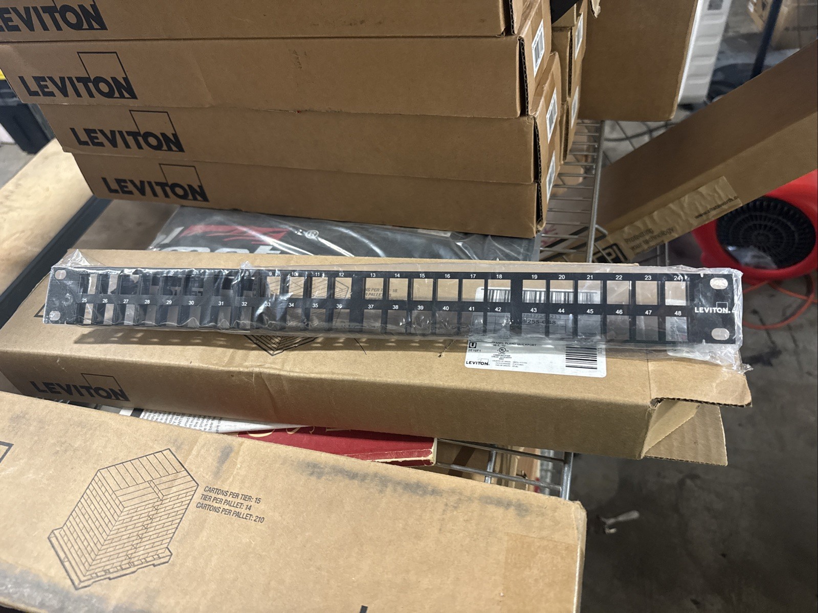 Leviton 49255-Q48 Quickport High-Density 1RU 48-Port Server Patch Panel