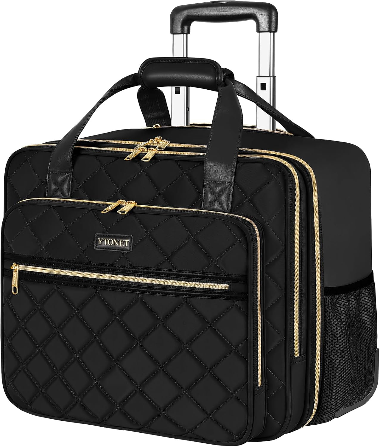 Rolling Laptop Bag Women, Rolling Briefcase for Women, 17.3 Inch Laptop Bag with