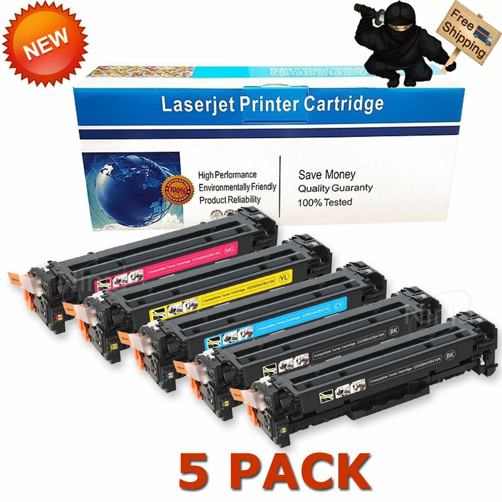 5x CE410A Toner Cartridge Set for HP 305A LaserJet Pro 400 Color M451nw M475dw