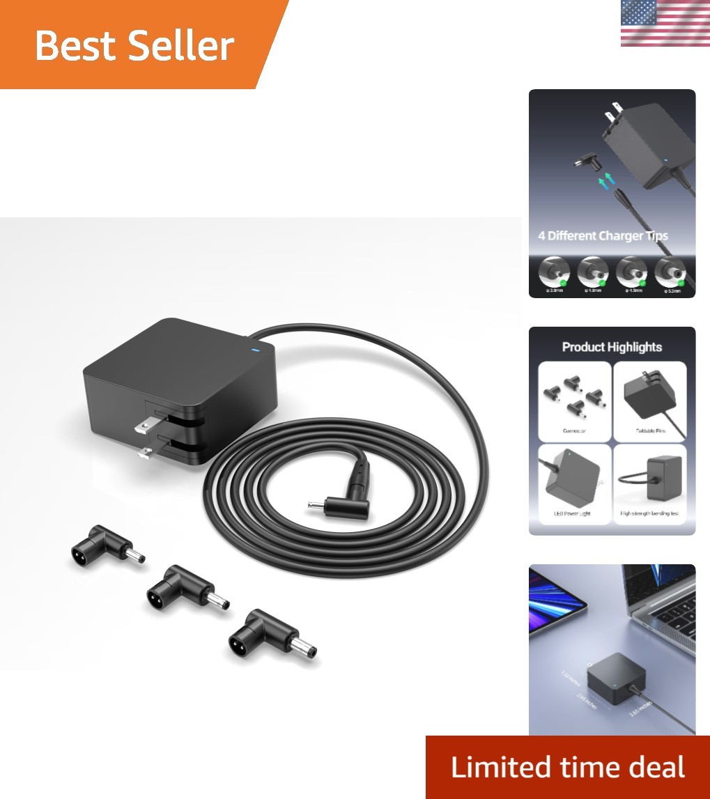 Versatile 65W Power Adapter for Asus Vivobook/Chromebook with Charging Indicator