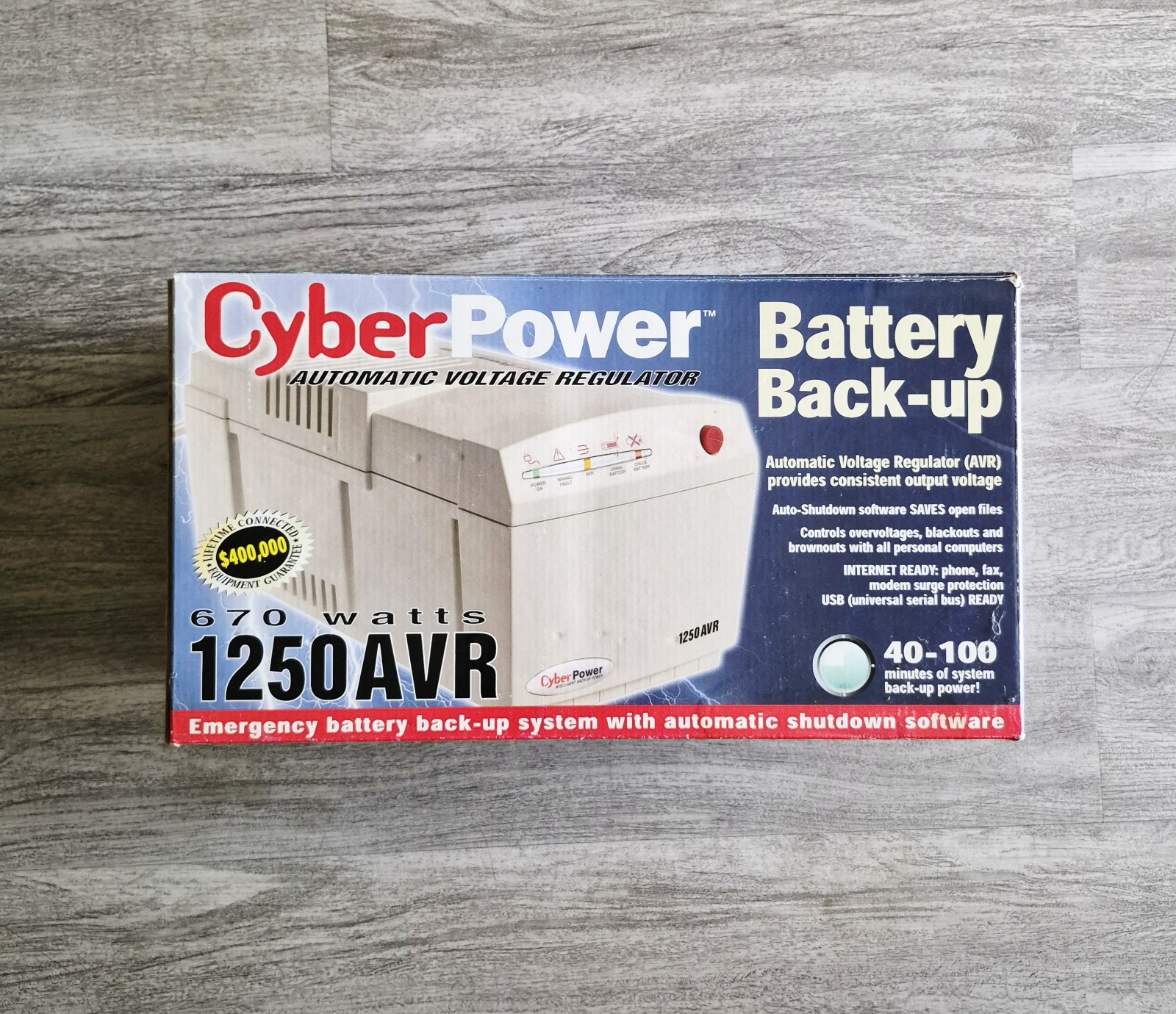 Baterry Backup Cyberpower CP1250AVR  670 Watts New Open Box 